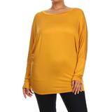 Women's PLUS Trendy Style Long Sleeves Solid Top