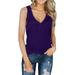 Tuscom Womens V Neck Tank Tops Sleeveless Henley Shirts Button Up Ribbed Long Tunic