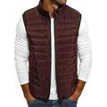 Mens Solid Color Vest Casual Lounge Waistcoat Sleeveless Zipper Front with Pockets Outwear