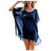 Puloru Women Beach Wear Cover Up,Casual Beach Dress,Chiffon Short Dress