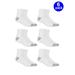 Athletic Works Men's Odor Resistant Cushion Ankle Quarter Socks 6 Pack