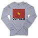 Vietnam Flag - Special Vintage Edition Men's Long Sleeve Grey T-Shirt