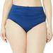 Lauren Ralph Lauren INDIGO Plus Size High-Waist Bikini Swim Bottom, US 20W