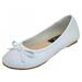 Girls' White Color Ballerina Shoe (18 pairs) - CASE OF 18