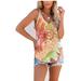 Women's Tie-Dye Colorful Cloud Sunflower Sleeveless Vest T-shirt