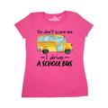 Inktastic You Dont Scare Me- I Drive a School Bus Adult Women's T-Shirt Female Retro Heather Pink XXL