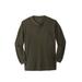 Men's Big & Tall Thermal Pocket Longer-Length Henley by Boulder Creek® in Forest Green (Size XL) Long Underwear Top