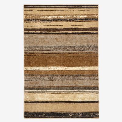 Wide Width Small Rainbow Stripe Rug by BrylaneHome in Natural (Size 20" W 34" L) Rug Made in the USA