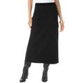 Plus Size Women's Invisible Stretch® All Day Cargo Skirt by Denim 24/7 in Black Denim (Size 22 W)
