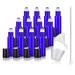 10 ml / 0.33 oz Cobalt Blue Glass Bottle with Stainless Steel Roll On Applicator and Cap - 12 PACK + Funnel, Measuring Cup, and Bottle Brush Cleaner for Aromatherapy, Essential Oils, Perfume