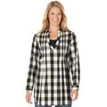 Plus Size Women's Layered-Look Tunic by Woman Within in Ivory Small Buffalo Plaid (Size 2X)