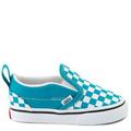 Vans Slip On Girls/Toddler Shoe Size 10 M Toddler Athletics VN0A3488W3V ((Checkerboard) Caribbean Sea/True White)