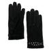 Fownes Womens Black Suede Leather Studded Gloves