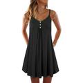 Summer Dress for Women Summer Pleated Mini Short Dress Girls Casual Loose Chic Holiday Beach Sun Dress