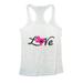 Womens Burnout Tank Top I Love Texas Dallas Shirt Running Athletic Funny Threadz X-Large, White