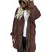 Sexy Dance Women Fleece Jackets Cardigan Ladies Casual Hooded Coat Plus Size Mid-Length Long Sleeve Fluffy Blanket Outwear