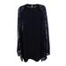 Jessica Simpson Women's Lace Cape Dress (4, Black)