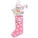 The Holiday Aisle® Baby's 1st Stocking Hanging Figurine Ornament Plastic in Indigo/Pink | 6.5 H x 3.25 W x 0.5 D in | Wayfair