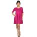 MOA COLLECTION Women's Women's Casual Solid Half Sleeve Loose Fit A-line Midi Dress top Maternity