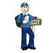 The Holiday Aisle® Mail Man Hanging Figurine Ornament Plastic in Blue | 5 H x 2.25 W x 0.5 D in | Wayfair 8738170C77EF40F49E9A76586F69EDB6