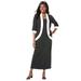 Jessica London Women's Plus Size Ponte Jacket Dress Long Maxi Set