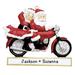 The Holiday Aisle® Santa Couple Motorcycle Hanging Figurine Ornament in Black/Red | 3.5 H x 4 W x 0.5 D in | Wayfair