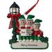 The Holiday Aisle® Choir Family of 3 Hanging Figurine Ornament Plastic in Black/Green/Red | 4.5 H x 3.75 W x 0.5 D in | Wayfair