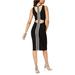 Bar Iii Womens Cutout Varsity-Stripe Bodycon Dress
