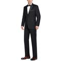 Men's Slim Fit Tuxedo 2 Button Satin Notched Lapel Tuxedo Suit 2-Piece Dinner Dress Suit for Men