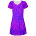 Transgender Tie Dye Blue Purple Pink Juniors V-Neck Beach Cover-Up Dress