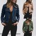 HOT Women Ladies Leather Jacket Coat Flight Zip Up Biker Motorcycle Tops Clothes