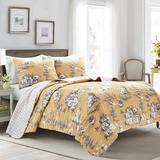 Willa Arlo™ Interiors Apollo Reversible Quilt Set Cotton in Gray/Yellow | King Quilt + 2 Pillow Shams | Wayfair F23ABE80AF8E462395CA2738C3712DB5