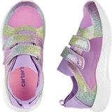Carter's Baby Girls Athletic Sneakers Shoes Glitter Purple Shoes Size 4 Age 9-12 Months