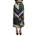 Dolce & Gabbana Multicolor Silk Geometric High Waist Maxi Skirt