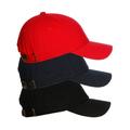 D&I Plain Dad Hat 100% Cotton Unstructured Hat Unisex Strap Cap - Black Navy Red