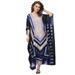 Women's Plus Size Polyester Kaftan Dresses for Women Casual Long Printed Caftan Plus Size Beach Maxi Kimono Ladies Girls Caftans Online by Oussum