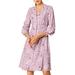 Women's Vintage Lapel Button Down Split Long Sleeves Floral Print Shirt Dress