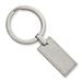 Stainless Steel Polished and Textured Rectangular Key Ring; for Adults and Teens; for Women and Men