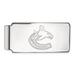 Solid 925 Sterling Silver Official NHL Vancouver Canucks Slim Business Credit Card Holder Money Clip - 53mm x 24mm