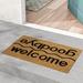 Red Barrel Studio® Welcome/Goodbye 30 in. x 18 in. Non-Slip Outdoor Door Mat Coir | 18 W x 30 D in | Wayfair 94C4431EB11641B58981DCE8591D0F6C