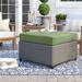 Lark Manor™ Andrick Outdoor Ottoman w/ Cushion Wicker/Rattan | 12.75 H x 27.75 W x 27.75 D in | Wayfair F63FE3D52D5F4E32B8ED5D5833756D15