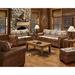 Millwood Pines Charlie 4 Piece Living Room Set Cotton/Microfiber/Microsuede in Brown/Green | 37 H x 88 W x 36 D in | Wayfair Living Room Sets