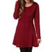 VEAREAR Dress Polyester A-line Dress Long Sleeve Twist Knitted Wine Red,Dress for women,Maxi,Boho,Midi