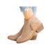 UKAP Women Suede Ankle Side Zipper Booties Outdoor Boots