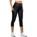 Lady High Waist 3/4 Yoga Pants Tummy Control Workout Running Leggings 4 Way Stretch Yoga Capris Pants Soft Tights for Women