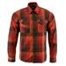 NexGen MNG11641 Men's Orange, Red and Black Long Sleeve Cotton Flannel Shirt