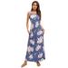 Plus and Regular Sizes Lilly Posh Summer Sleeveless Heather Floral Maxi Dress