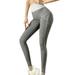 Avamo Seamless Striped Sports Compression Pants for Women Gradient Quick Dry Running Training Exercise Fitness Leggings