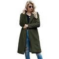 Women's Casual Style Coat Winter Warm Long Sleeve Lapel Midi Coat Jacket for Travelling Party Shopping Vacation