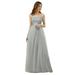 Ever-Pretty Women's Sweetheart Neckline A-line Appliqued Bridesmaid Dresses with Spaghetti Straps 00442 Gray US4